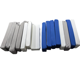 Foam blokken - Jenga soft play - 15 delig - wit blauw grijs