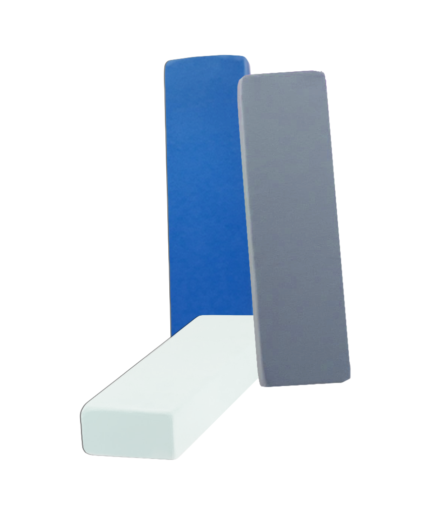 Foam blokken - Jenga soft play - 15 delig - wit blauw grijs
