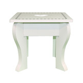 Kinderkaptafel met spiegel en accessoires - 91x50x70cm - wit