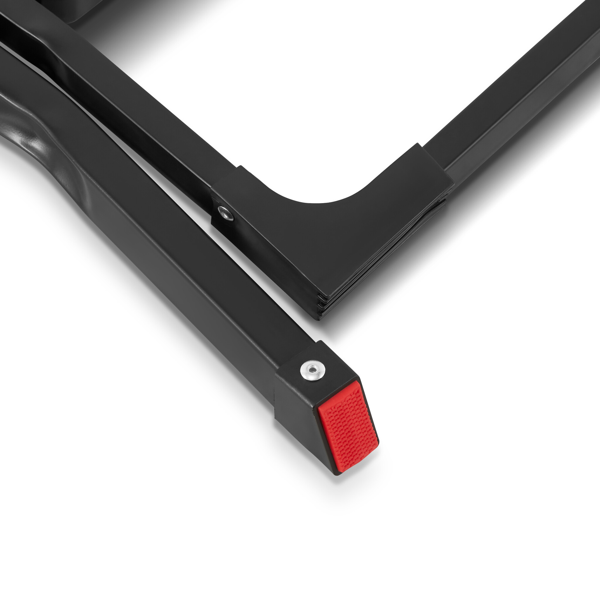 Huishoudtrap 2 treden - stalen ladder - opvouwbaar - zwart