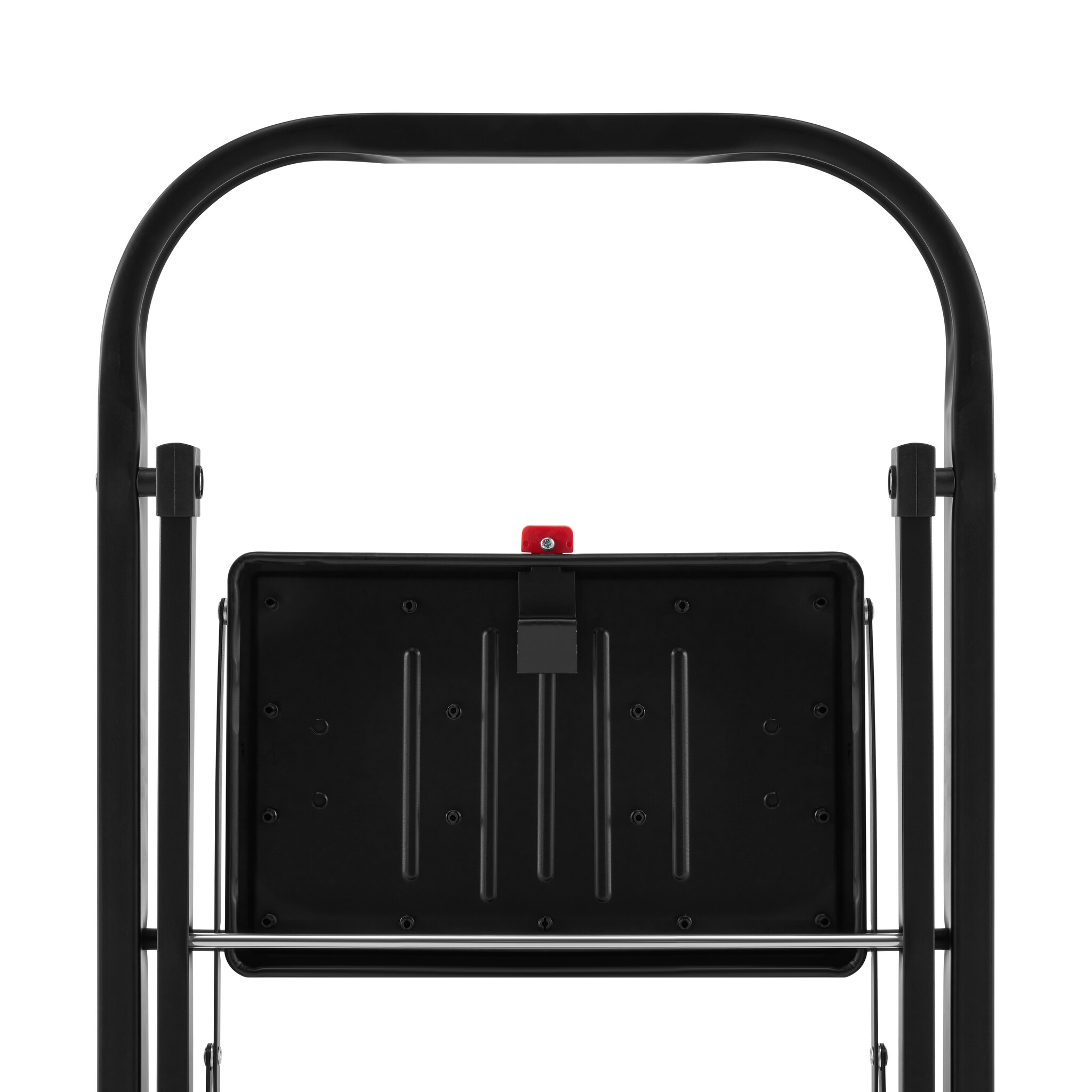 Huishoudtrap 2 treden - stalen ladder - opvouwbaar - zwart