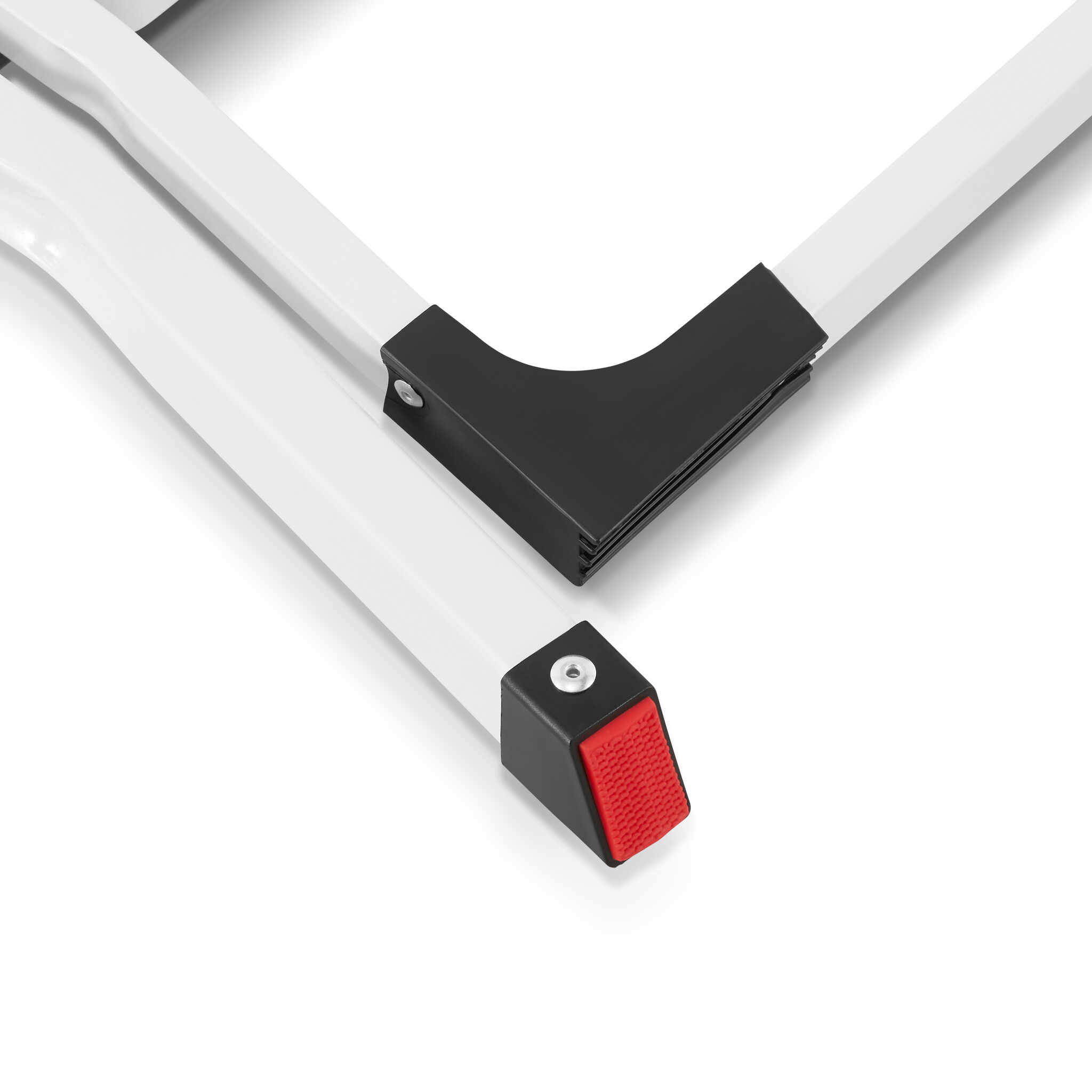 Huishoudtrap 2 treden - stalen ladder - opvouwbaar - wit zwart