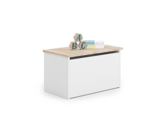 Speelgoedkist Daria - opbergkist - 42x40x73 cm - wit bruin