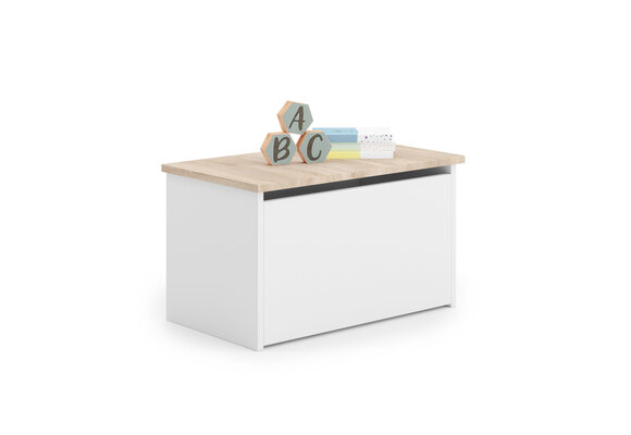 Speelgoedkist Daria - opbergkist - 42x40x73 cm - wit bruin