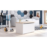 Speelgoedkist Daria - opbergkist - 42x40x73 cm - wit bruin