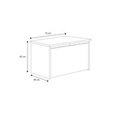 Speelgoedkist Daria - opbergkist - 42x40x73 cm - wit bruin