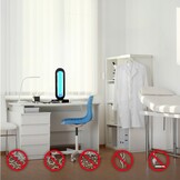 UV-C Lamp - 39,5x20cm - 38W - tot 60m2 -  zwart