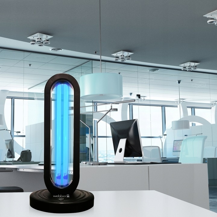 UV-C Lamp - 39,5x20cm - 38W - tot 60m2 -  zwart