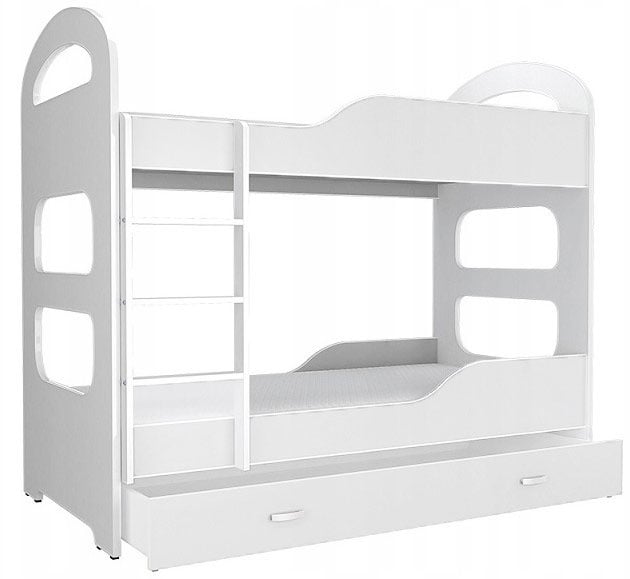 Wit stapelbed - 180x80 cm - kinderbed met 2 matrassen