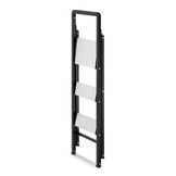 Huishoudtrap 3 treden - opvouwbare trapladder - zwart zilver