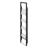 Huishoudtrap 4 treden - opvouwbare trapladder - zwart zilver