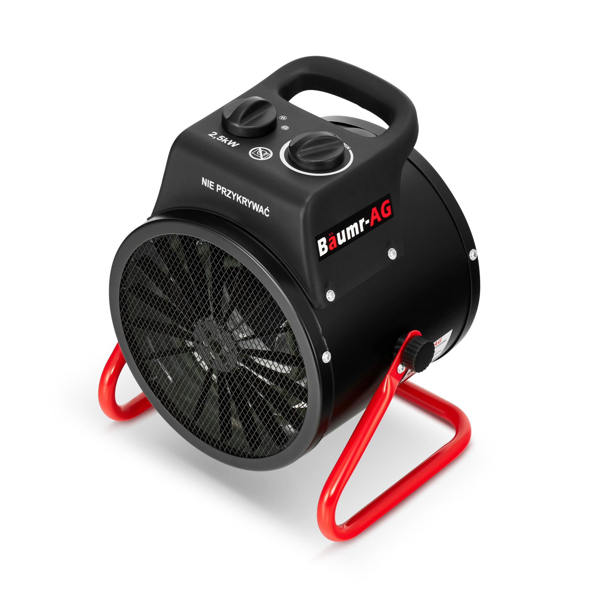 Bouwkachel - elektrische verwarming - 2500W - ruimtes tot 35m2