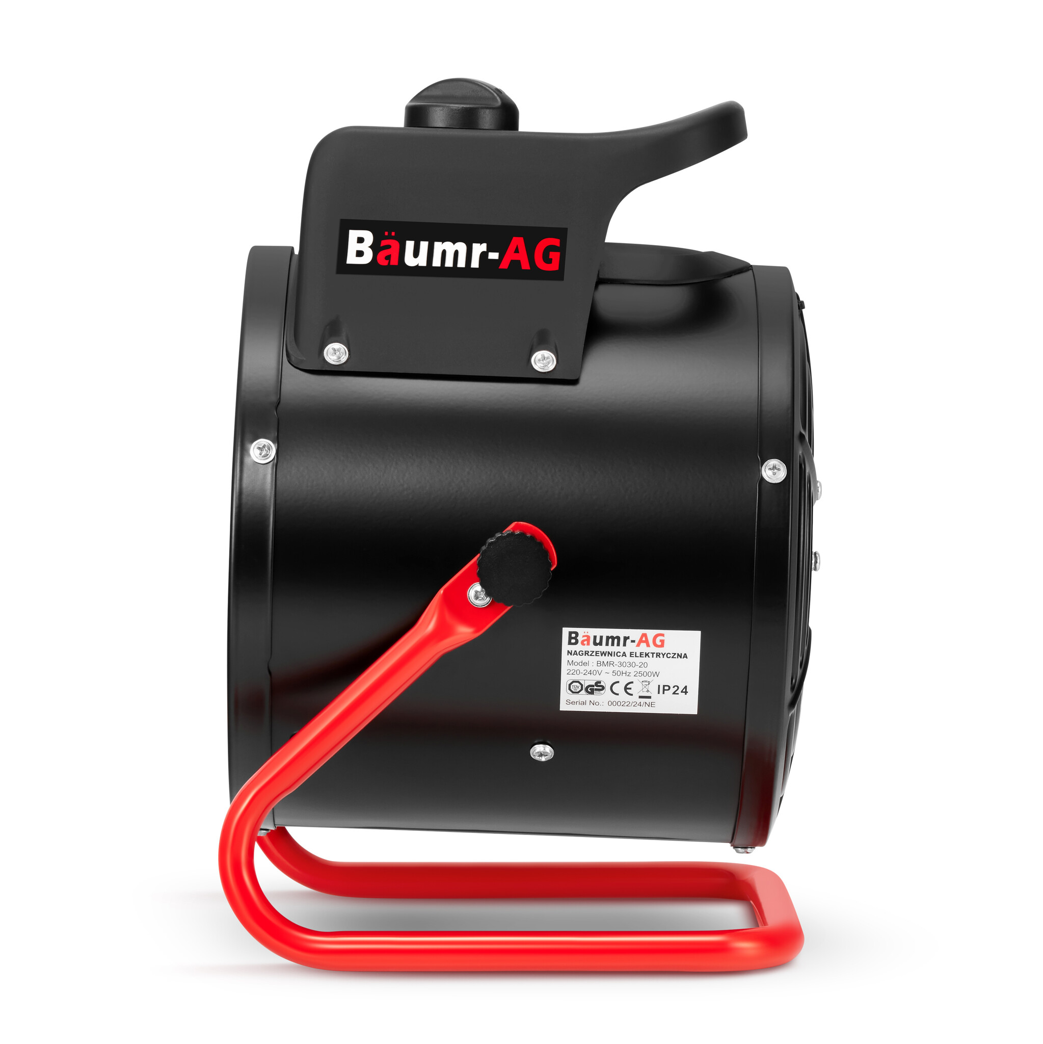 Bouwkachel - elektrische verwarming - 2500W - ruimtes tot 35m2