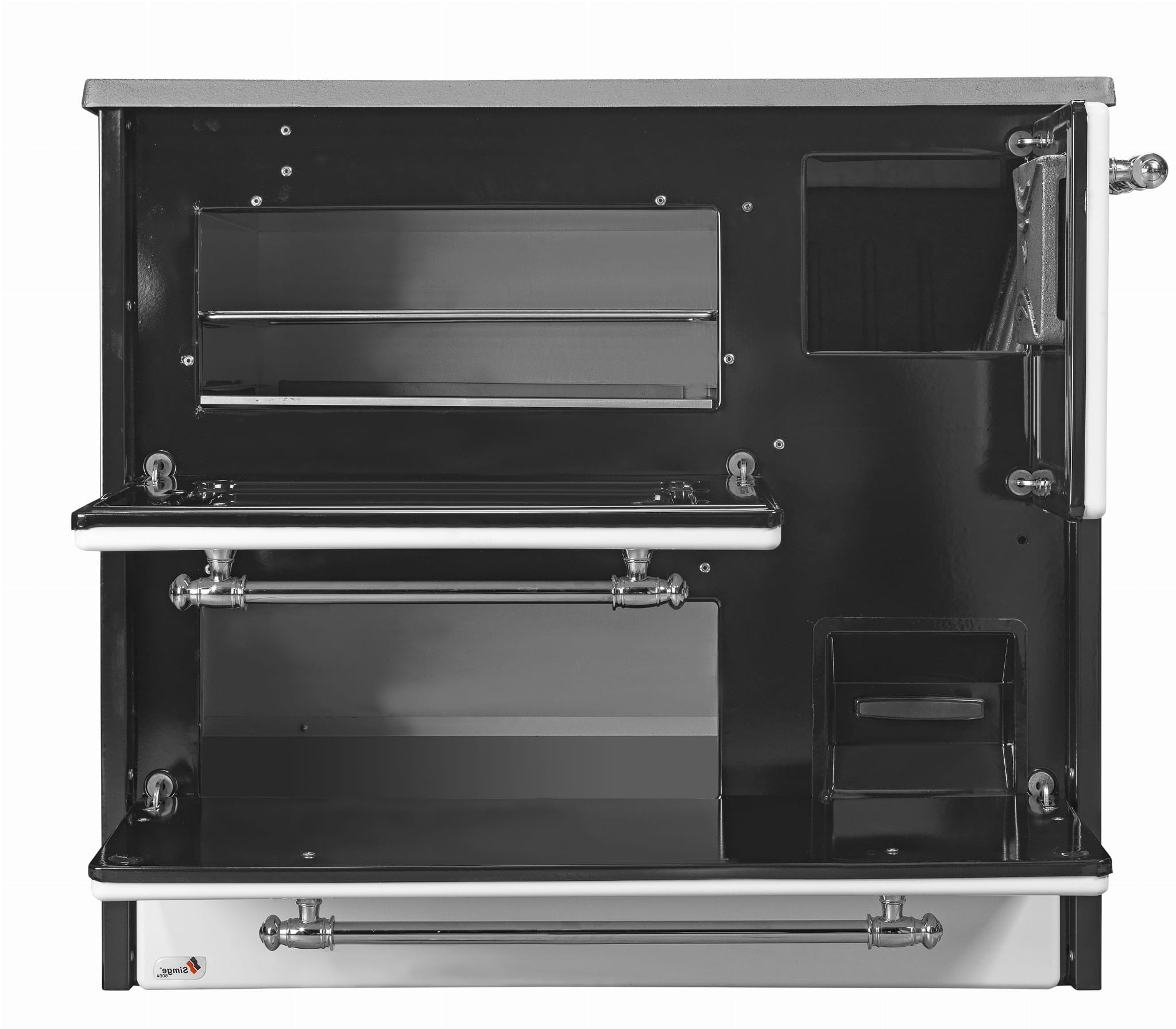 Houtfornuis - houtkachel met oven en kookplaat - 12kW - wit