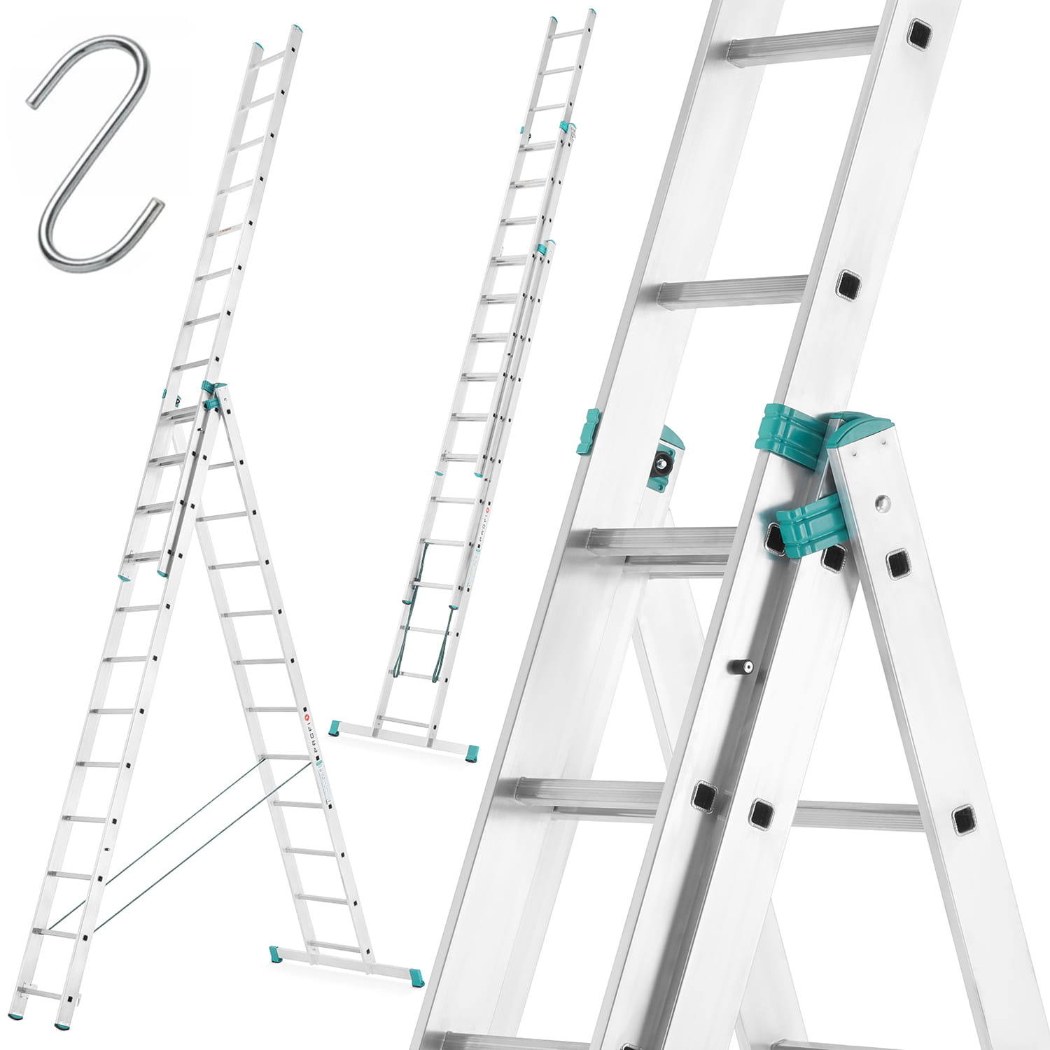 Uitschuifbare ladder - multifunctionele trapladder - 9,30 m