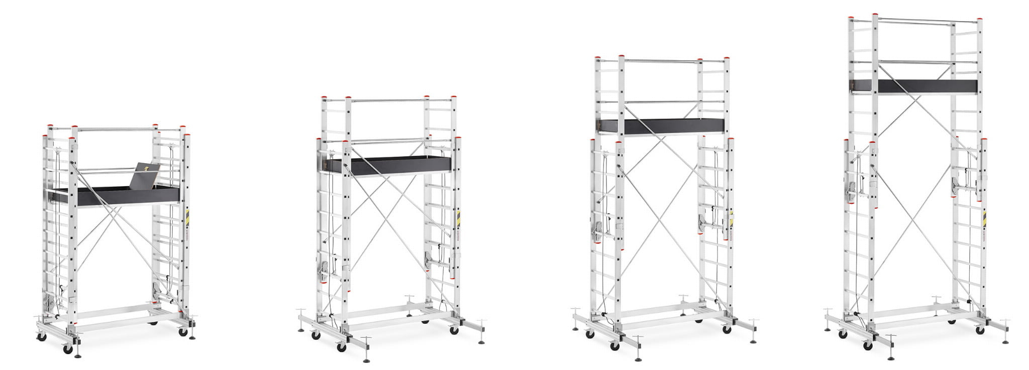 Rolsteiger - uitschuifbare steiger - aluminium - 336 cm