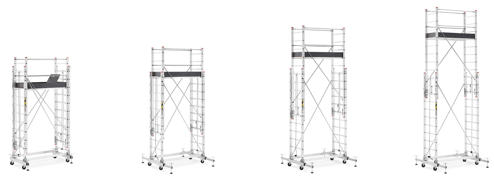 Rolsteiger - uitschuifbare steiger - aluminium - 536 cm