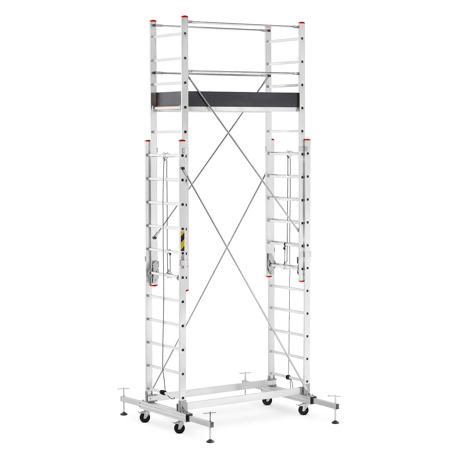 Rolsteiger - uitschuifbare steiger - aluminium - 736 cm