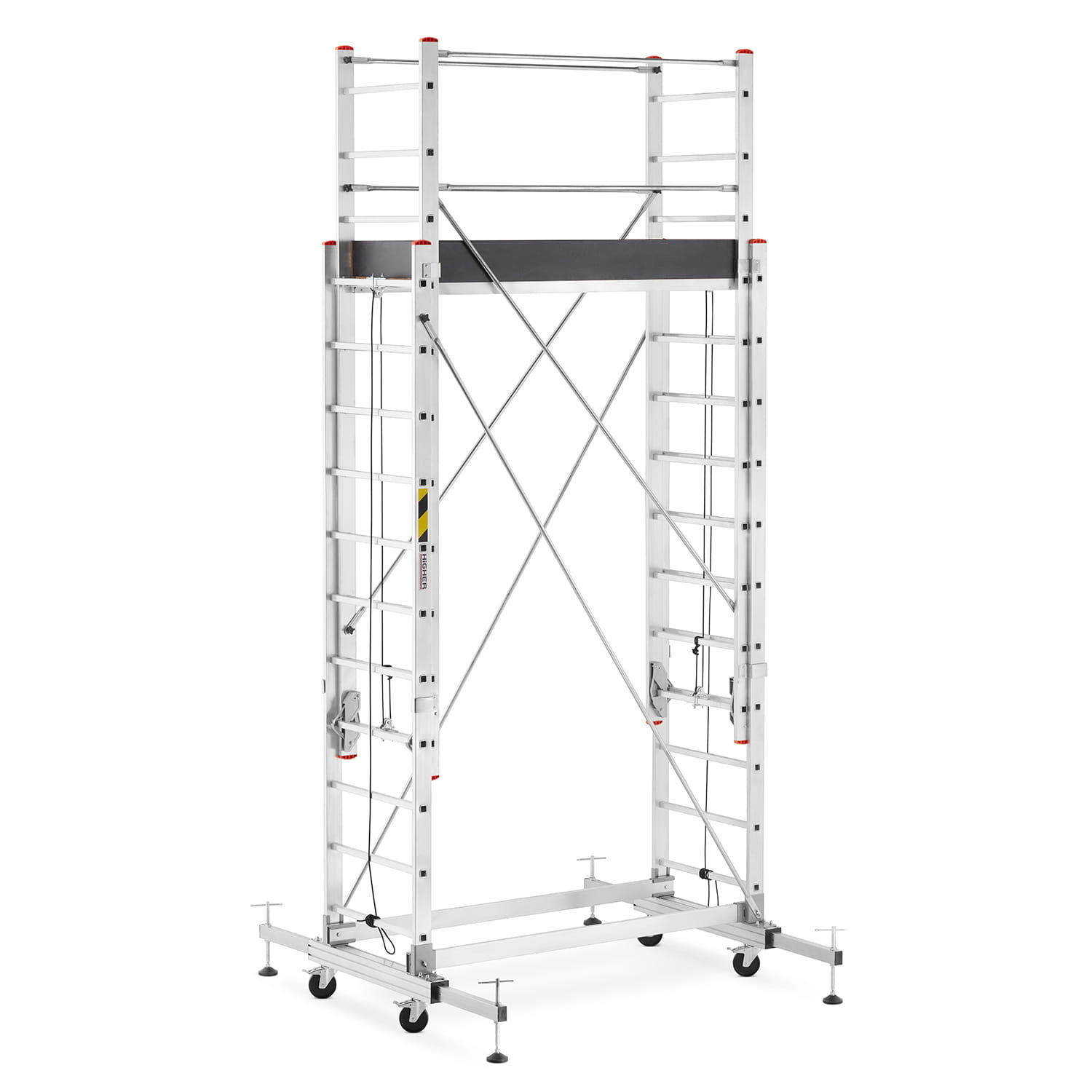 Rolsteiger - uitschuifbare steiger - aluminium - 736 cm