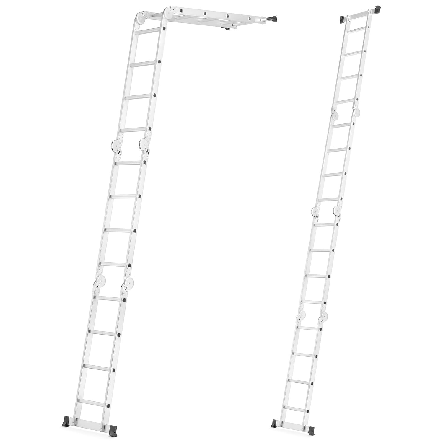 Vouwladder - werkhoogte 5,60 m - aluminium - multifunctioneel