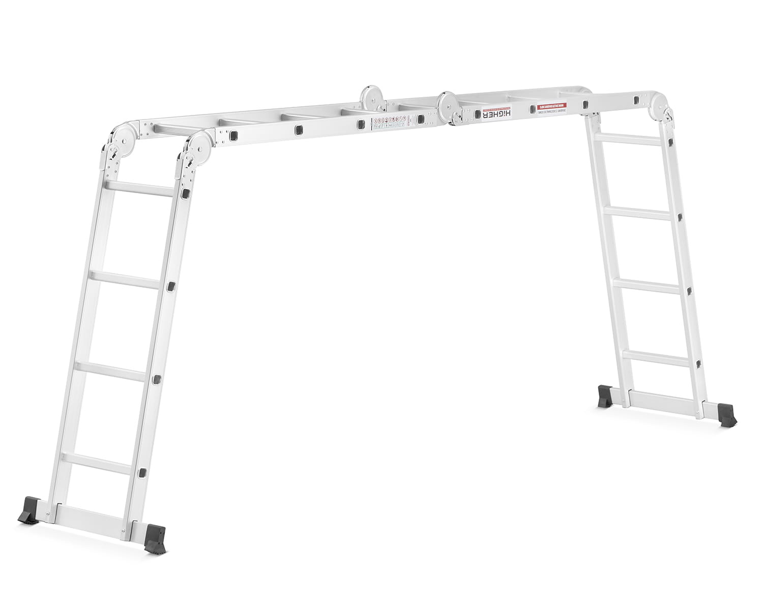 Vouwladder - werkhoogte 5,60 m - aluminium - multifunctioneel