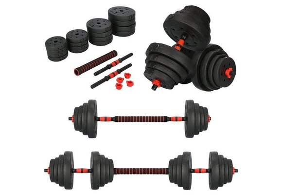Halterset - verstelbare dumbbells - 2-in-1 - 40 kg