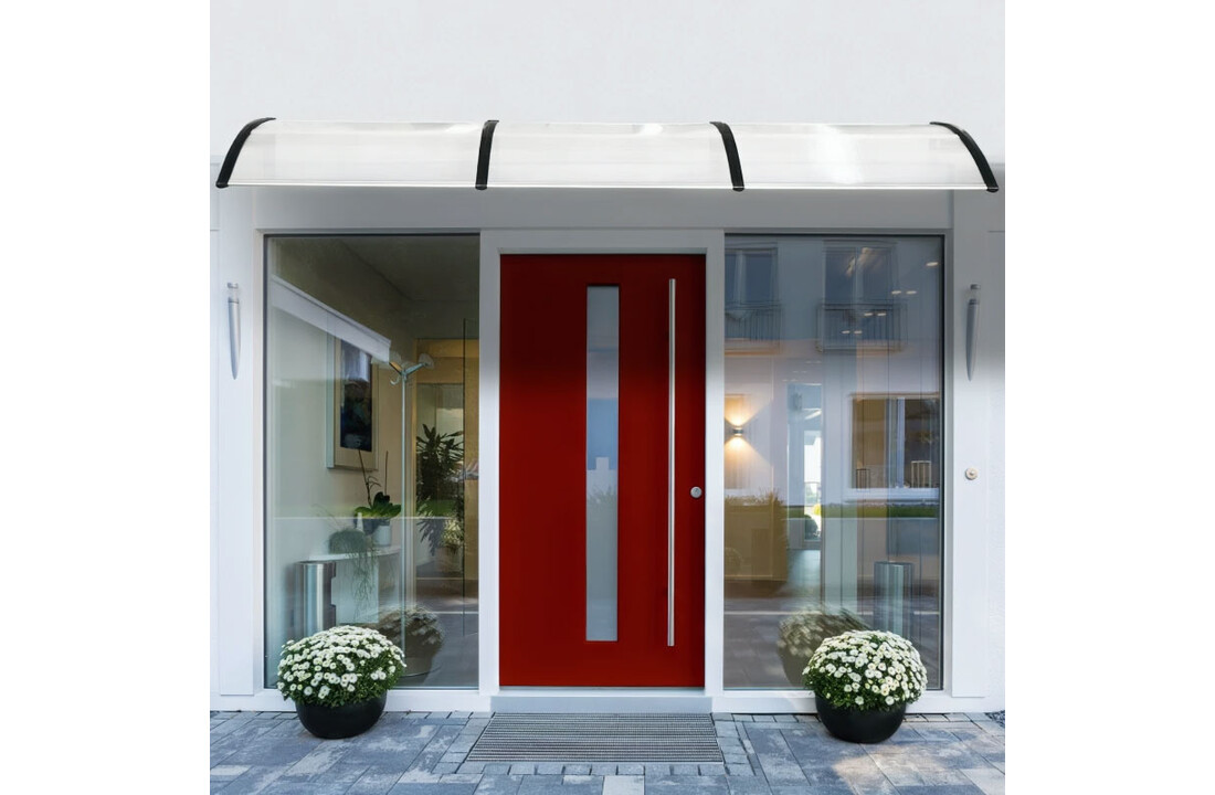Luifel - deurluifel - polycarbonaat - 75,5 x 120 x 23 cm
