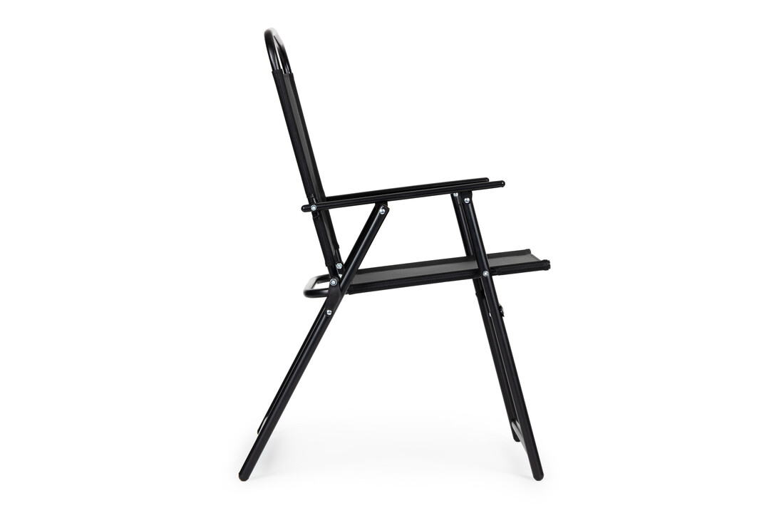 Tuinmeubelset - 80x70 cm - met parasol - zwart