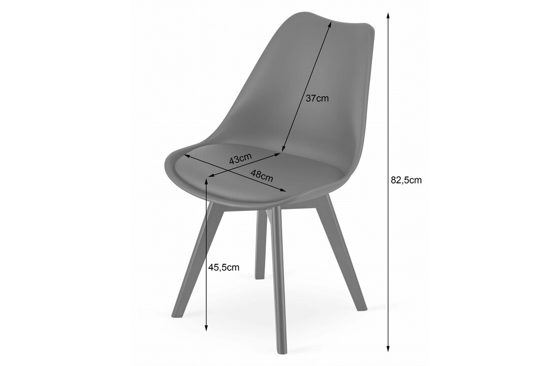 Eetkamerstoel MARK - eco leer - zwart