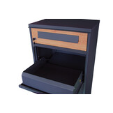 Pakketbrievenbus - 50x38x112 cm - staal - antraciet houtlook