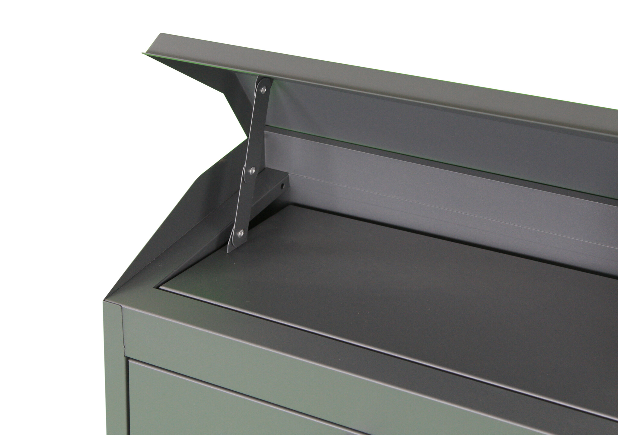 Pakketbrievenbus - wand - 43x24x52 cm - staal - antraciet