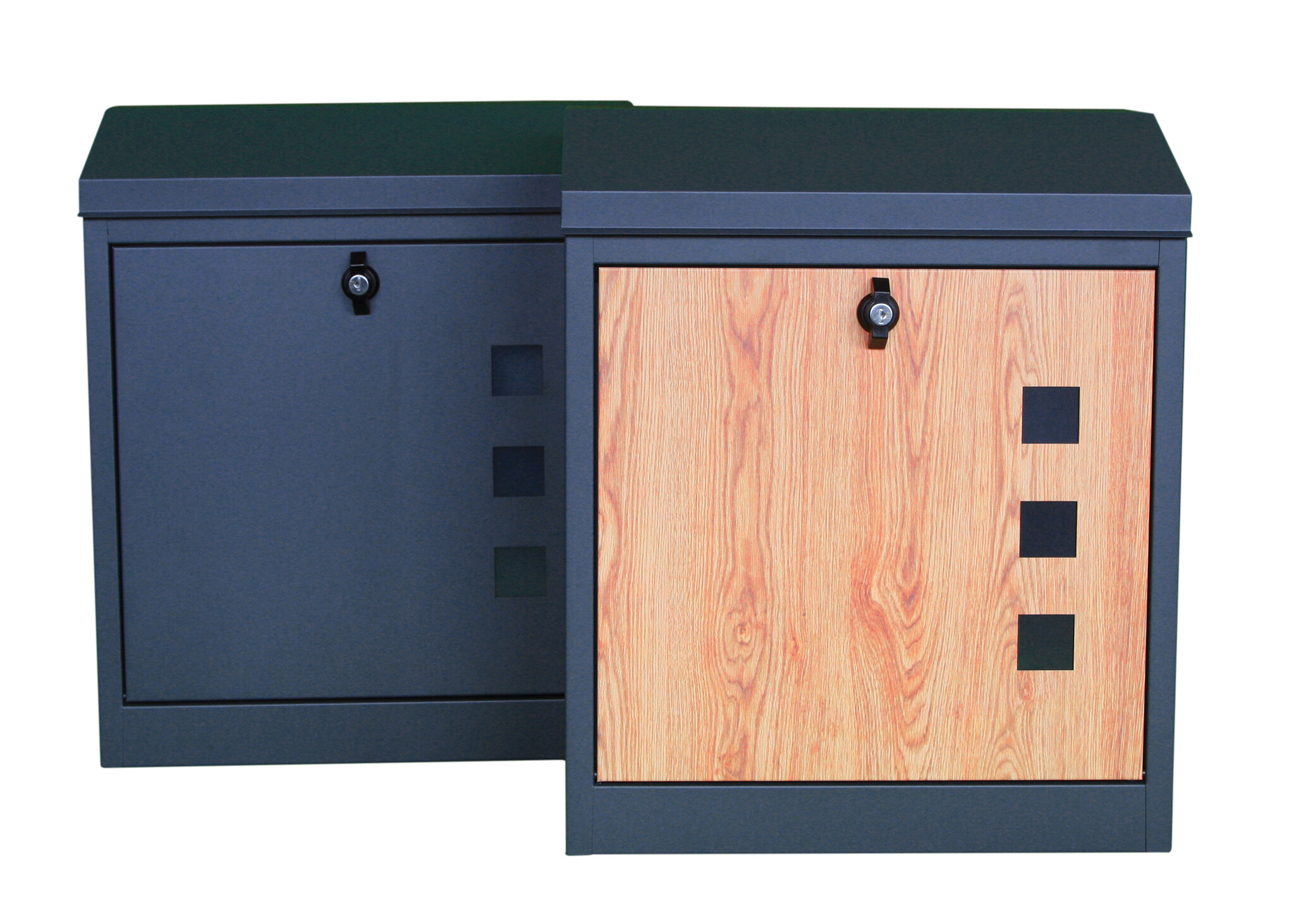 Pakketbrievenbus - wand - 43x24x52 cm - staal - antraciet