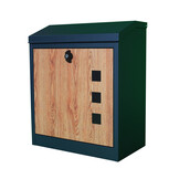 Pakketbrievenbus - 43x24x52 cm - metaal - antraciet, houtlook