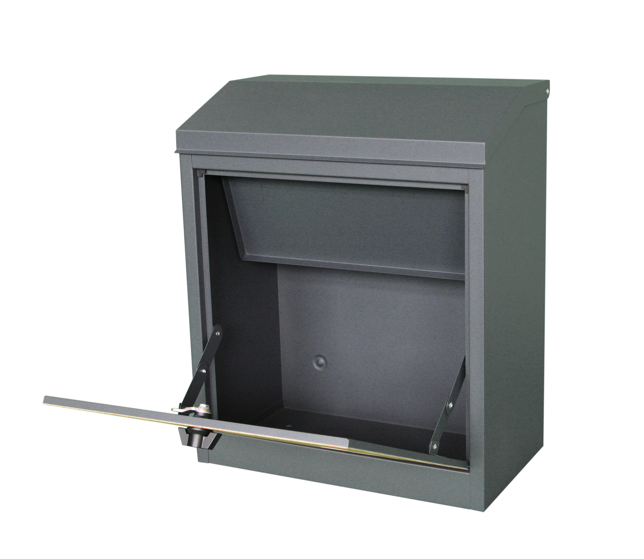 Pakketbrievenbus - 43x24x52 cm - metaal - antraciet, houtlook