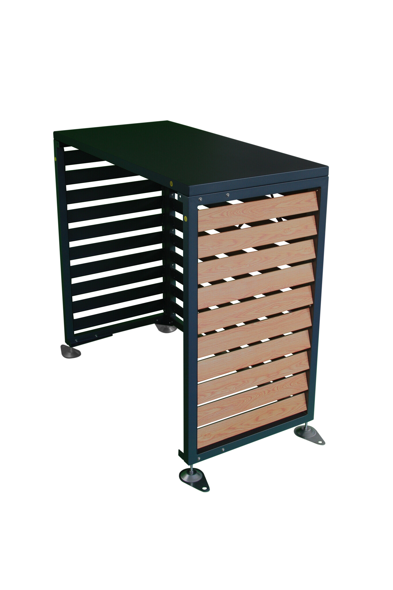 Airco omkasting - ombouw warmtepomp - 100x50cm - RVS - houtlook