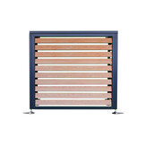 Airco omkasting - ombouw warmtepomp - 100x50cm - RVS - houtlook