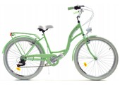 Meisjesfiets 26 inch - stadsfiets 7 versnellingen - mint wit