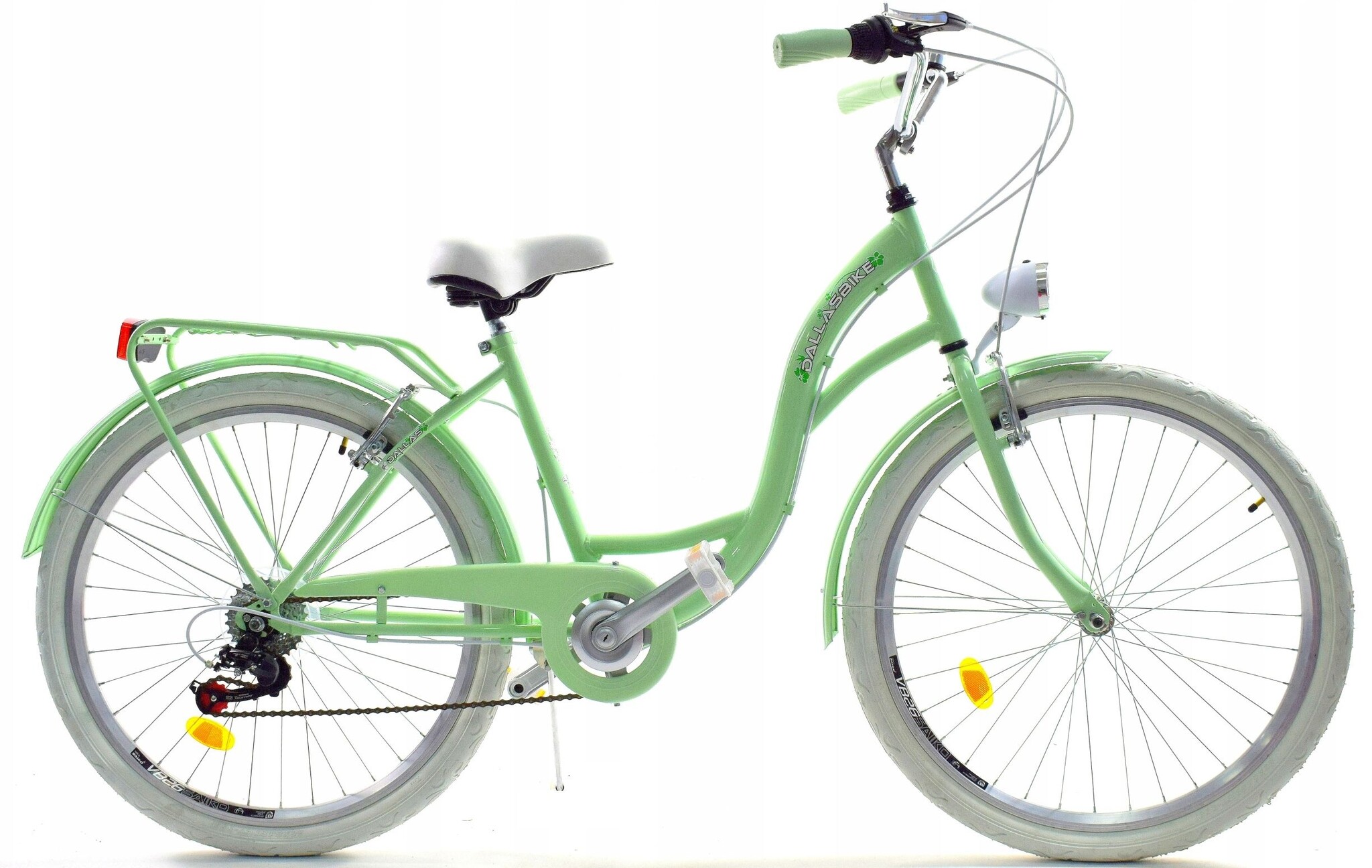 Meisjesfiets 26 inch - stadsfiets 7 versnellingen - mint wit