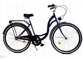 Damesfiets 28 inch - stadsfiets 3 versnellingen - blauw zwart