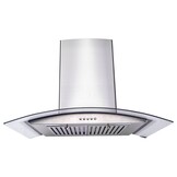 Afzuigkap - RVS met gebogen glas – 650 m³/u – 3 standen – LED