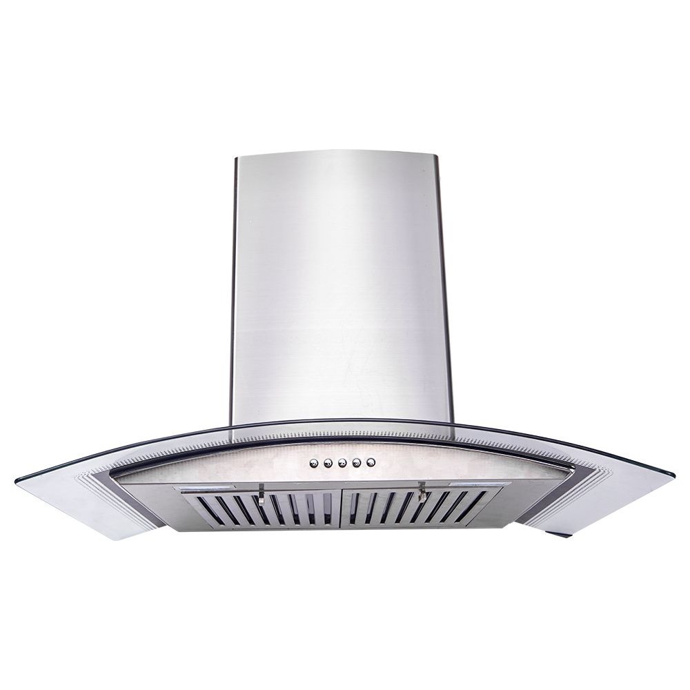 Afzuigkap - RVS met gebogen glas – 650 m³/u – 3 standen – LED