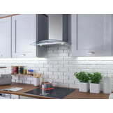 Afzuigkap - RVS met gebogen glas – 650 m³/u – 3 standen – LED