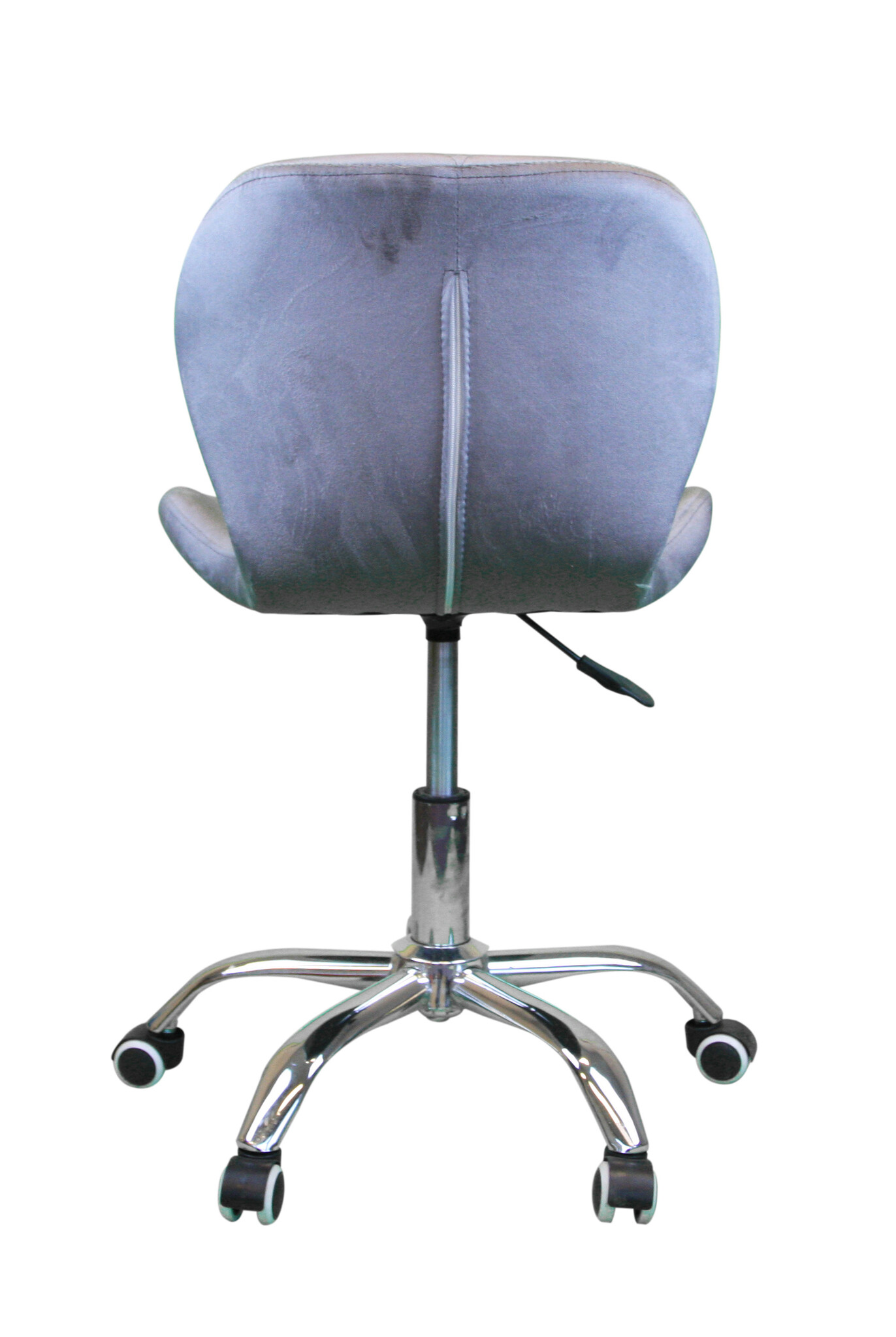 Bureaustoel - velvet - in hoogte verstelbaar - grijs