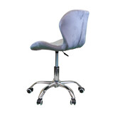 Bureaustoel - velvet - in hoogte verstelbaar - grijs