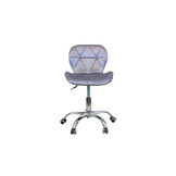 Bureaustoel - velvet - in hoogte verstelbaar - grijs