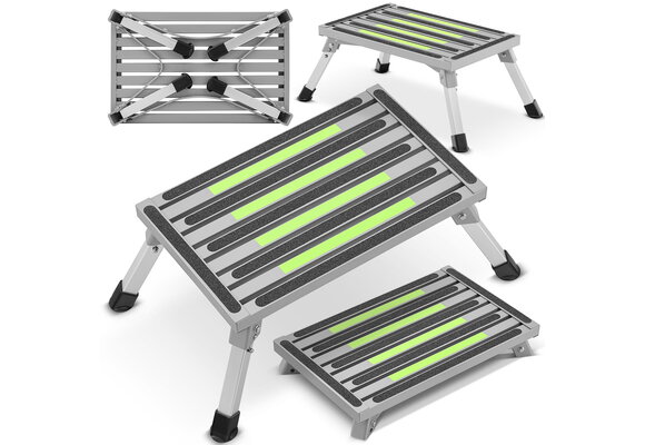 Opstapje - keukentrapje - opvouwbaar - 48x30x24cm - aluminium