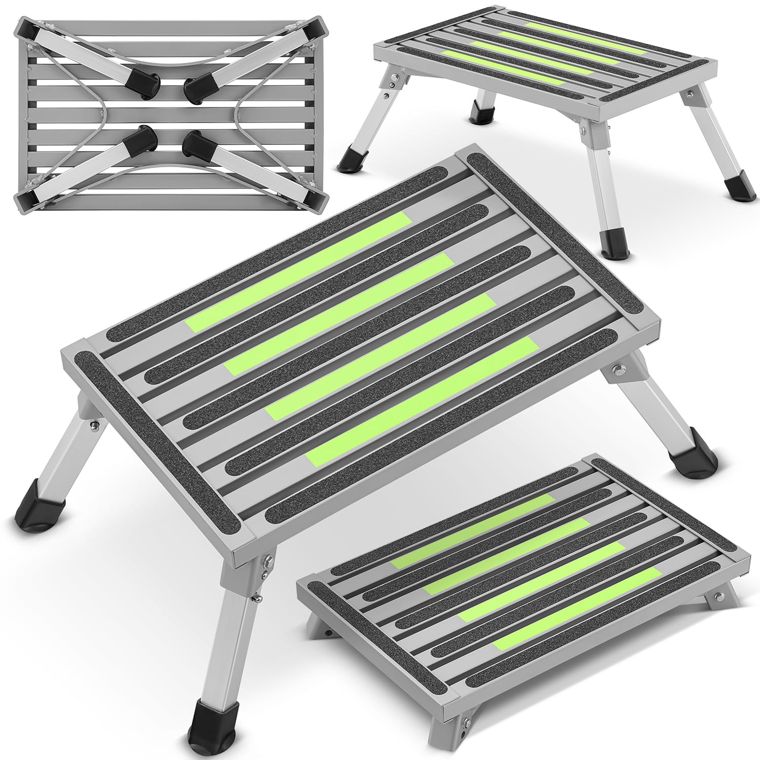 Opstapje - keukentrapje - opvouwbaar - 48x30x24cm - aluminium