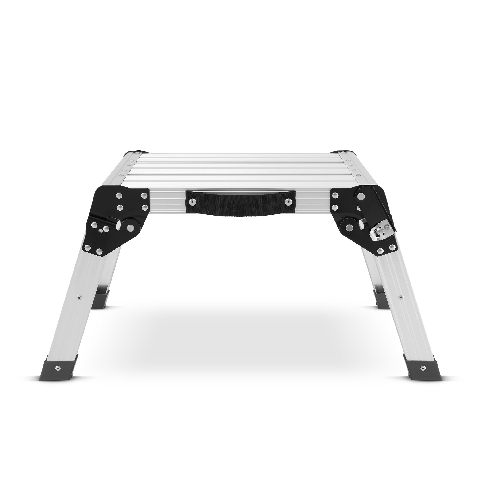 Keukentrapje - opvouwbaar - 47x30x34 cm - aluminium - zwart