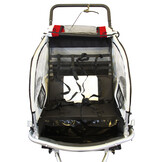 Fietskar kind - buggy - 2-zits - met schokbreker - rood