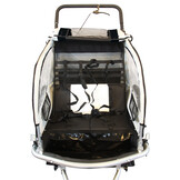 Fietskar kind - buggy - 2-zits - schokbreker - zwart wit